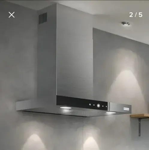 Coifa+Depurador Parede 60cm  Touch Screen Fogão 4 Bocas Cor Inox