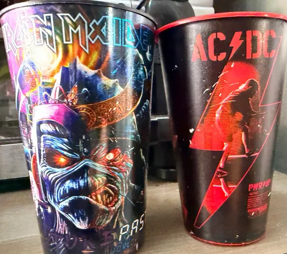 Copo oficial do show ACDC e Iron Maiden