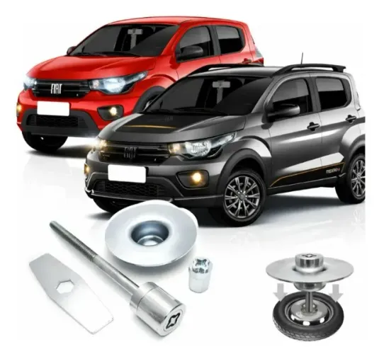 Kit Trava Antifurto Estepe Fiat Mobi_Aceito Cartão