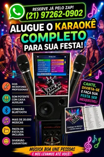 Karaokê videoke,som para festa