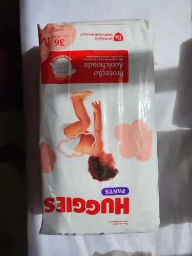 Fralda Huggies pants M com 36 und (5,5 a 9,5 kg)- embalagem branca, supreme care
