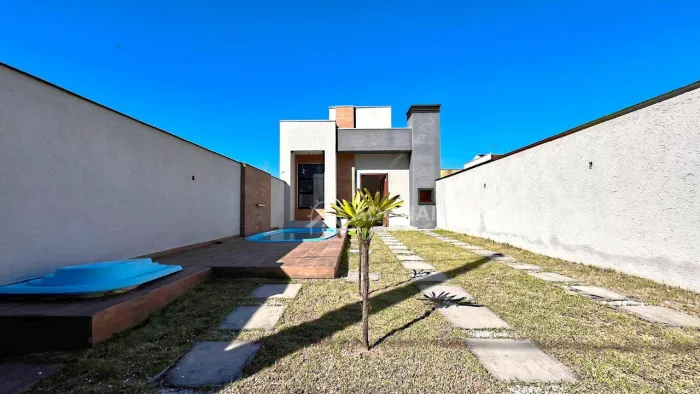 CASA NOVA COM PISCINA PROXIMA AO MAR!! com 3 dormitórios à venda, 80 m² por R$ 480.000 - N