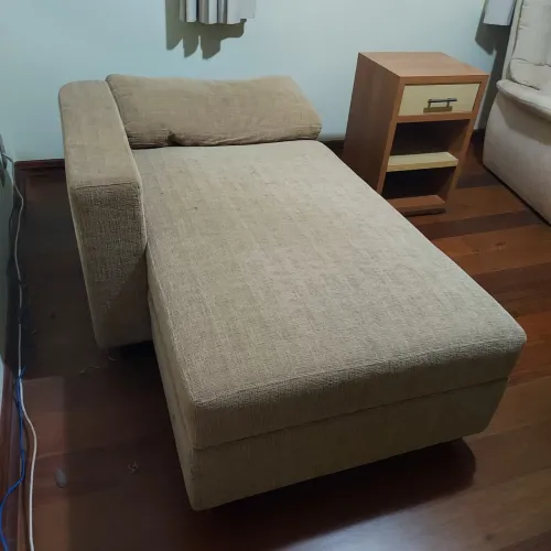 Sofá chaise encosto reclinável com 3 posições