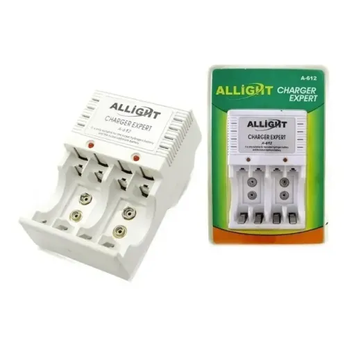 Carregador de Pilhas Allight + 4 Pilhas Recarregávei