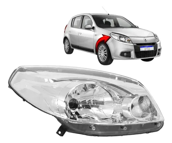 Farol Renault Sandero 2012 2013 2014 L.d Novo Direito
