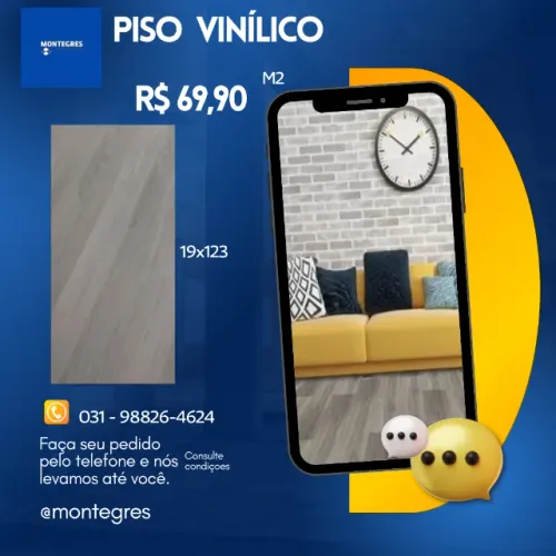 PISO VINILICO régua 19x123