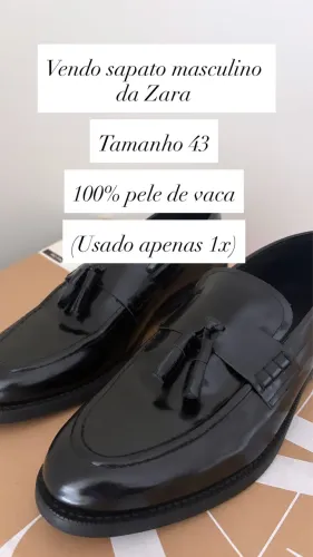 Sapato Masculino Zara Pele de Vaca