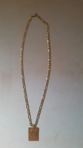 Cordão prata banhado ouro