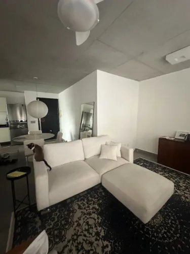 Sofa branco modulado bouclet