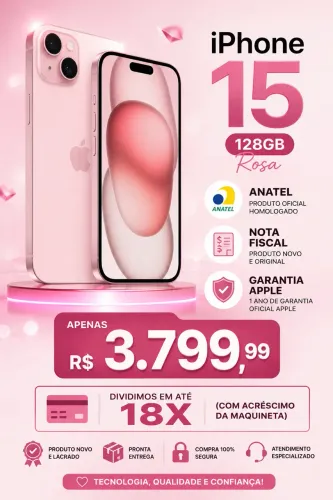 iPhone 15 128gb Rosa