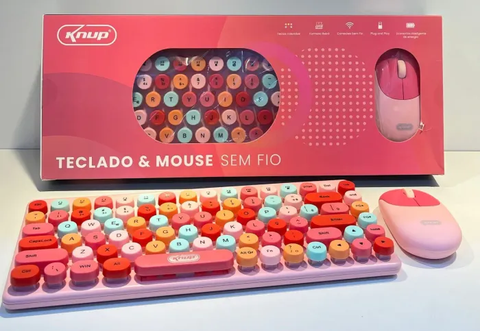 Teclado e mouse sem fio