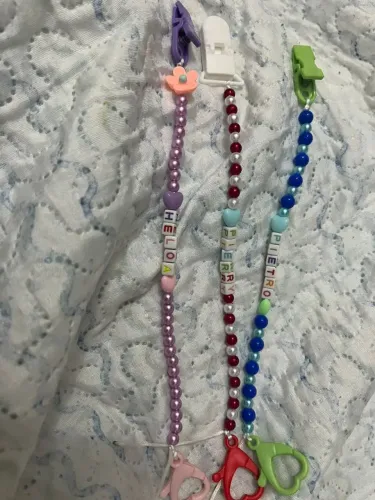 Predendor de chupeta e cordão para celular personalizado e artesanal