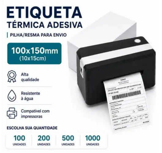 Etiqueta Térmica 100x150mm - Envio Imediato!!