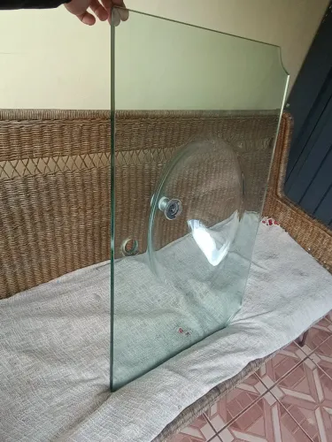 Bancada Pia Monobloco Em Vidro Temperado Premium 15mm - 90x54cm (Cuba Integrada)