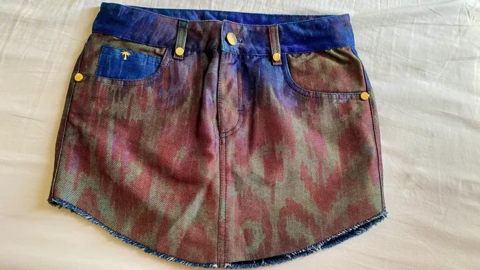 Saia jeans água de coco 38