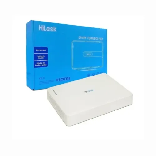 DVR HiLook 8 Canais (Modelo DVR-108G-F1) + HD de 500GB já instalado e formatado!