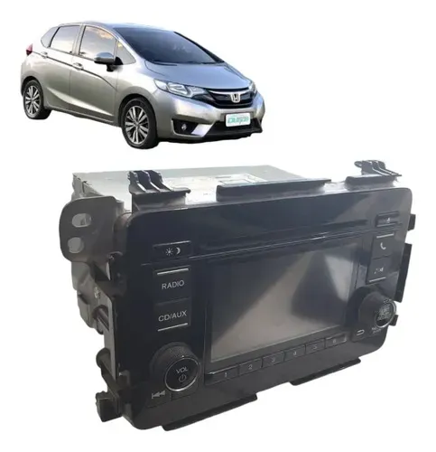 Radio Som Tela Multimídia Honda Fit Elx 1.5 16v 2015 A 2020 Preto