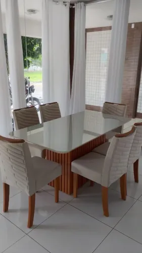 SALA DE JANTAR SOFISTICADA 6 LUGARES