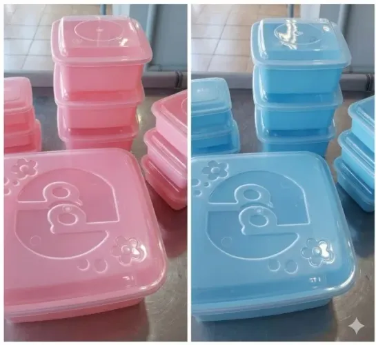 Kit pote organizador Plastbon quadrado (Ref 1417)