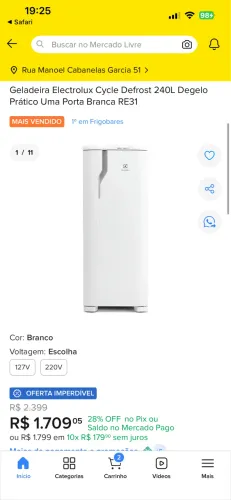 Geladeira Electrolux