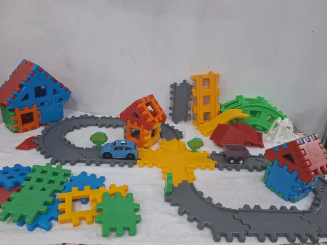 Brinquedo pedagógico antigo Bandeirantes pista carrinho cidade casinha vintage