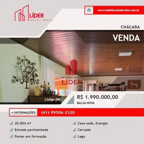 Chácara de lazer - natureza, conforto e excelente potencial