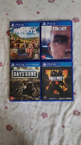 Jogos PS4 Originais - Detroit, Days Gone, Far Cry 5 e Call of Duty Black Ops 4