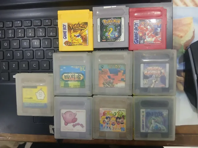 Lote com 10 cartuchos para game boy ( ler a descrição)