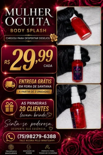 BODY SPLASH MULHER OCULTA - O BODY SPLASH QUE BRILHA! ?
