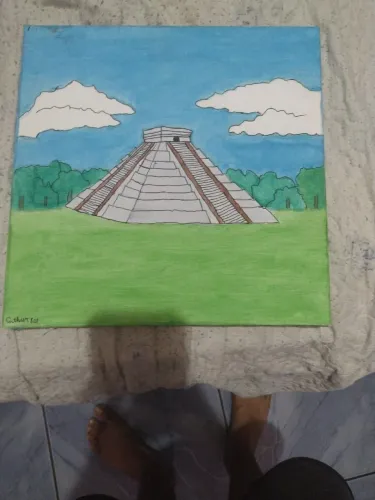Quadro que representa o chichen itza