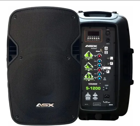 Caixa som Ativa profissional ASX 500w Rms