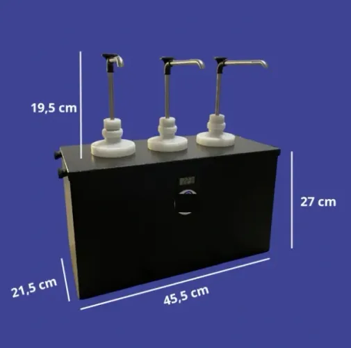 Dispenser De Molhos 3 tipos Profissional - em aço INOX  - NOVO SEM USO
