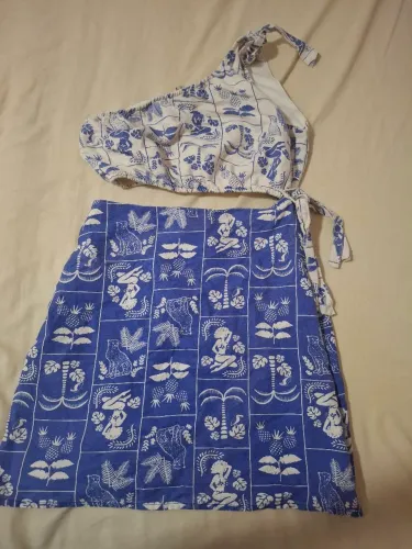 Vestido estampado azul renner