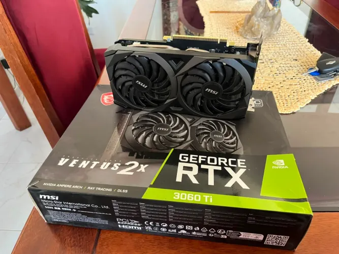 Placa de Vídeo MSI GeForce RTX 3060 Ti Ventus 2X - Com Caixa