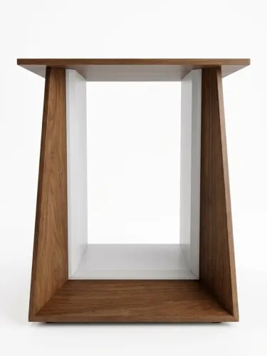 Base de mesa de madeira com laca