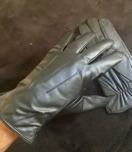 Luva Social de Couro - Masculina Preta Nova