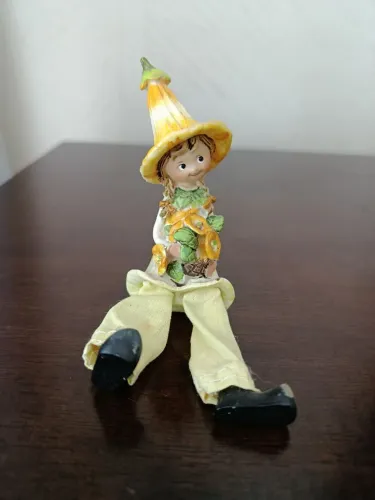 Figura Decorativa - Boneca Perna Mole Flores