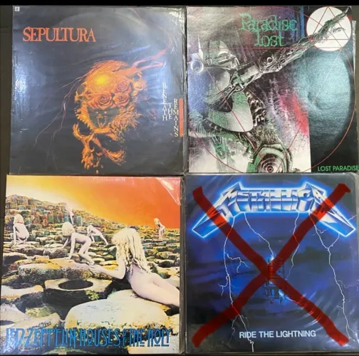 LPs rock N roll  metal - valores na descrição 