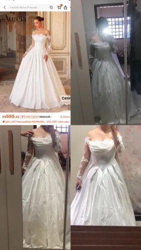 Vendo vestido de noiva novo da shein