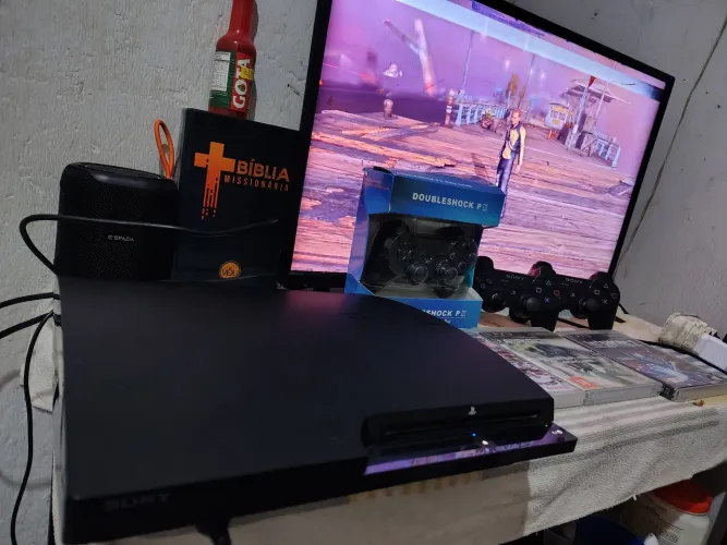 Ps3 Slim Desbloqueado, Com Jogos Físicos Originais. Oportunidade Única!