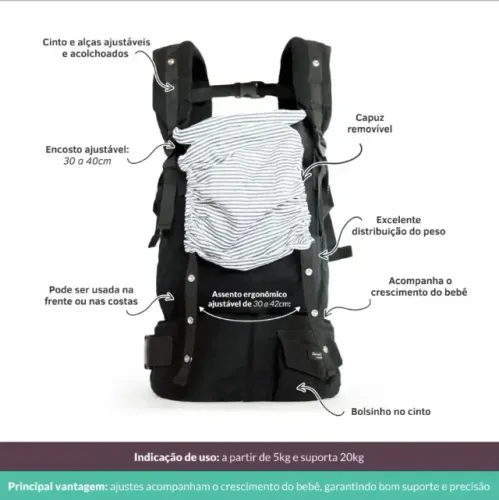 canguru ergonômico mochila evolutiva chicachila