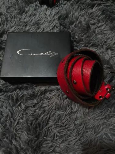 Cinto Ewcruel London Red Frayed