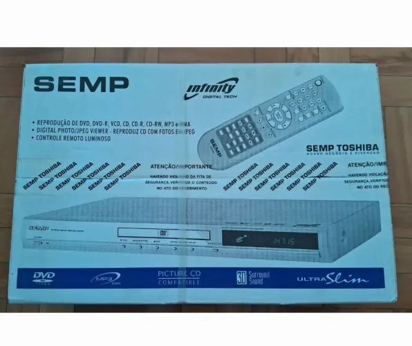 DVD Player digital Semp modelo SD 7061SLX LACRADO DE FÁBRICA NOVO!