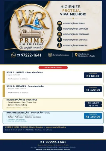 Higienizacao promoção da semana