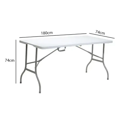 Mesa Dobrável que Vira Maleta 1,80m - Nova | Resistente e Portátil | Menor Preço da Região