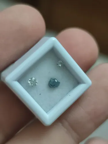 Diamante azul natural irradiado 30~40 pontos Aproximado 