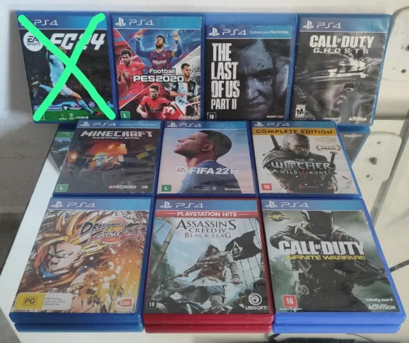 Jogos De PS4 (Valor Unitário)