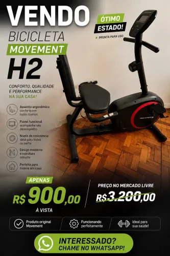 Bicicleta ergométrica Movement H2 - Excelente Estado