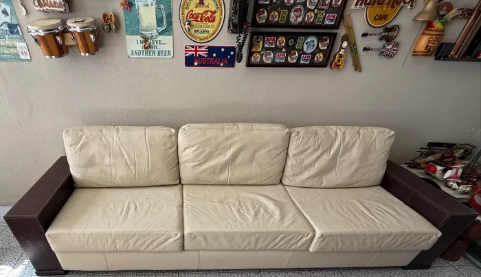 Vendo sofá de couro