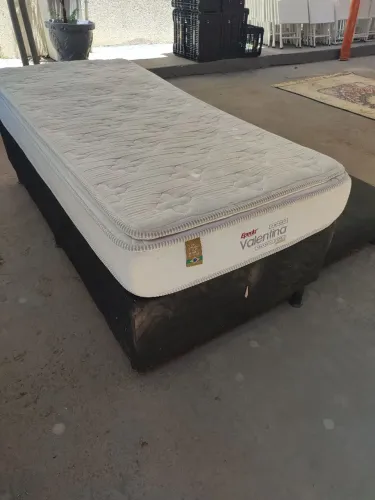 Cama box solteiro com auxiliar colchão Valentina